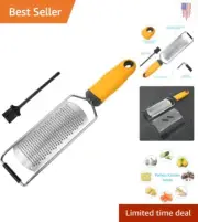 Zester Grater - Stainless Steel Blade - Protective Cover - Dishwasher Safe