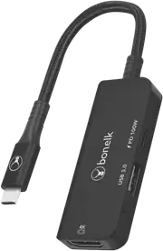 Bonelk USB-C 3-in-1 Multiport Hub (Black)