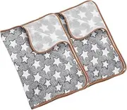 Alasum 2pcs Super Soft Fluffy Fleece Pet Blanket Plush Throw Blanket Star Pattern Pet Sleeping Mat for Dog Puppy Cat Kitten