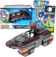 Sonic the Hedgehog Shadow Toy Race Car Set - Sonic All-Stars Racing Shadow Gift Bundle with Shadow Pull Back Racecar Plus Stickers, More | Sonic Race Car Set