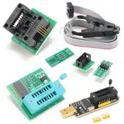 CH341A 24 25 Series EEPROM Flash BIOS USB Programmer 2-3 Megabits/Min Erase Speed Includes 1.8V Adapter and SOIC8 Test C