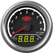 SAAS Dual Gauge Exhaust Temp 0°-900°/Volt 8v-18v Analogue/Digital Trax Seri SG61