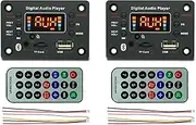 Binxind 2pcs 2X40W Amplifier Stereo MP3 Decoder Board 7V-25V Audio Power Bluetooth 5.0 FM Radio JQ-D128BT Module