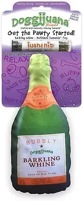 Doggijuana Get Pawty Started Champagne Dognip Dog Toy Refillable Natural Calming