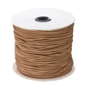 Elastic Cord Stretch String 0.1 Inch 328 Feet Brown Rope for Craft Camping