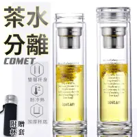 在飛比找Yahoo!奇摩拍賣優惠-【COMET】泡茶雙層玻璃杯380ml 雙層玻璃杯 380m