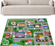 Baby Mat for Floor, Baby Games Interactive Floor Play Mat, Large Foldable Rug Toddler Activities, City Scene Educational Toys Carpet for Kids Indoor Outdoor Games