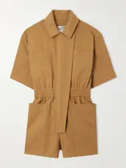 [Max Mara] Max Mara - Cotton-drill Playsuit - Bronze - UK 18 UK 18 Metallic