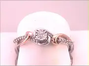 14k White Gold Round Diamond Solitaire Bridal Engagement Ring 1/8 Cttw