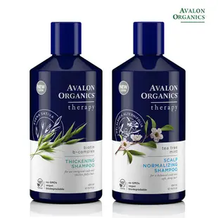 AVALON ORGANICS 茶樹薄荷頭皮調理/B群健髮 精油洗髮精(414ml/14oz)  現貨 蝦皮直送