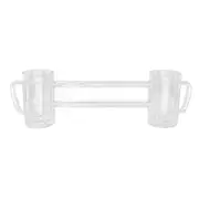 430ml Beer Mug Double Conjoined Beer Glass Drop Resistant Acrylic Beer Cup Bar KTV Beer Glass