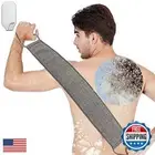 Loofah Back Scrubber for Shower, Natural Soft Flax Back Exfoliator Cleaner fo