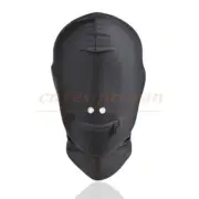 Mouth Mask Restraints Roleplay Headgear Binding Head Hood Harness Zip Open