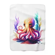 Octopus Sherpa Fleece Blanket