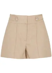 Veronica Beard Runo Linen-blend Shorts - Beige - 12 (UK 16 / XL) 12 (UK 16 / XL)
