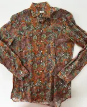NWT Etro Runway Floral Paisley Men’s Shirt. 100% Linen. Medium/EU 39