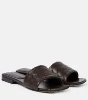 [Bottega Veneta] Bottega Veneta Parco Intrecciato leather mules AU 7 brown