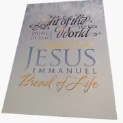 Religious Christmas Card Envelope Light Of The World Snowflake Scripture Luke 10