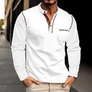 Men's Button Up Hoodie Wine Red Black White Army Green Navy Blue High Neck Plain Front Pocket Sports Outdoor Casual Daily Streetwear Cool Designer All Seasons