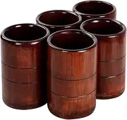 5 Pcs Carbonized Bamboo Cupping Set - Fire Cupping Therapy Kit with Natural Bamboo Jars, Spa-Grade Detox Tools Cupping Tools