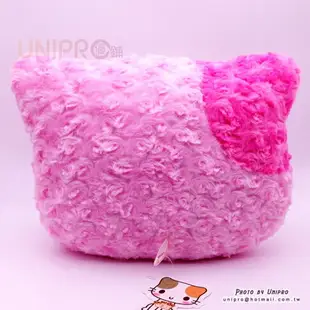 【UNIPRO】 WU GU 貓 玫瑰絨 頭型 抱枕 午安枕 貓咪