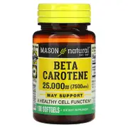 Mason Natural, Beta Carotene, 7,500 mcg (25,000 IU), 100 Softgels