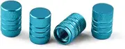 Aluminum Alloy Tire Valve Stem Caps, 4 Pack Universal Car Wheel Tire Valve Caps, Universal Stem Covers for Cars Trucks Motorcycles SUVs and Bikes (Light Blue/4PCS)