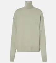 [Ami Paris] Ami Paris Ami De Caur wool and cashmere turtleneck sweater AU 16 green