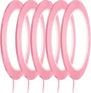 uxcell Whiteboard Tape 2mm Self Adhesive Graphic Chart Line Tape 66 Meters Grid Marking Stickers for Pinstripe Dry Erase Board Scrapbooking DIY Art Crafts, Pink, Pack of 5