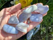 Blue Chalcedony AA+ Tumbled Crystal Anger Management Tranquility Stability