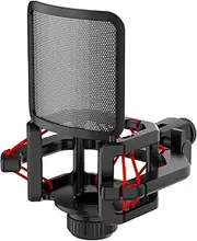 Microphone With Poop Filter - Univerrsal Microphone Shock Mount | Microphone Shock Mount With Poop Filter, Univerrsal Shock Mount For 21-62mm Diameter, Mic Anti-Vibration Integrated Shield