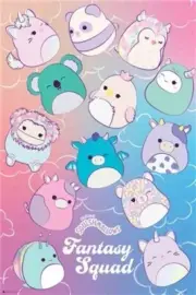 Squishmallows - Fantasy Squad POSTER 61x91cm NEW Squish mallows characters group