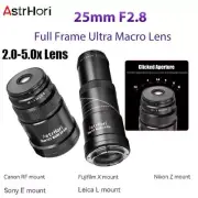 AstrHori 25mm F2.8 2X-5X Full Frame Ultra Macro Lens for Sony Canon Nikon Fuji