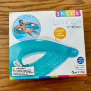 Intex Sit N Float Inflatable Lounge, 60" X 39" Pool Floatie Blue New