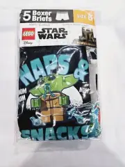 Lego Star Wars Mandalorian Boys 5 Pack Boxer Briefs Size 6 100% Cotton NEW