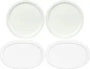 [CorningWare] (2) F-15-PC 15oz French White Lids & (2) F-16 16oz French White Lids