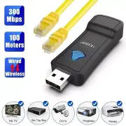 300 Mbps Wireless WiFi to RJ45 Converter Adapter Ethernet Network Bridge Dongle