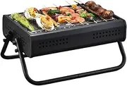 Tabletop Charcoal Grill With Handle Portable BBQ Grill Outdoor Barbecue Grill For Camping Picnic Barbecue Grill(Black)