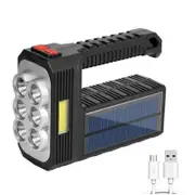 Solar Led Torch USB Rechargeable COB Led Work Light CAmping Hiking Lamo Bright