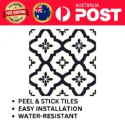 FloorPops FP2480 Comet Peel & Stick Tiles Floor Decal Vinyl Black Pattern, AUS