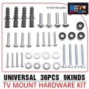 Universal TV Wall Mount Hardware Kit Wall Bracket Screws Bolt Spacer M4 M5 M6 M8