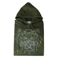 在飛比找momo購物網優惠-【KENZO】KENZO白字刺繡LOGO經典虎頭設計棉質長袖