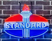 Standard Gas Oil Motor Gasoline 24"x20" Neon Light Sign Lamp HD Vivid Printing