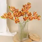 6 Heads Cymbidium Flower Branch Artificial Orchid Flower Event Decoration