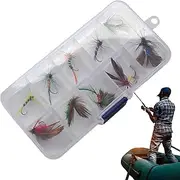 Fly Fishing Kit, Lures Hook Realistic Fly Assortment - Sturdy Fly Fishing Kit Fly Fishing Hook for Fishing Enthusiast Saltwater Freshwater