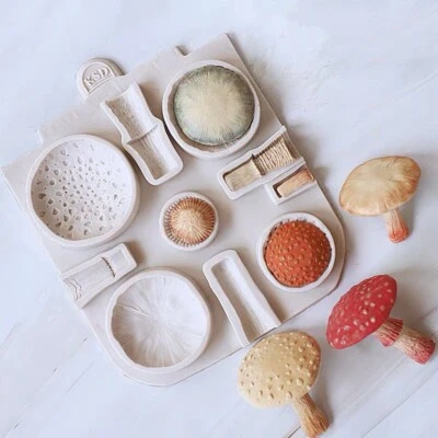 Silicone 3D Mushroom Mould Chocolate Fondant Sugarcraft Clay Resin