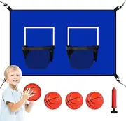 Indoor Basketball Hoop - Basketball Hoop With Complete Accessories | Wall Mounted Over The Door | Weatherproof Ball Accessory | Sports Giftt Game Games For 5+ Girls Boys