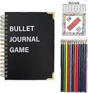 unbrand Bullet Journals Game, Bullet Dotted Journal Game Notebook, Annual Financial Spending Tracker, for Planners, Savings, Finances and Projects,...