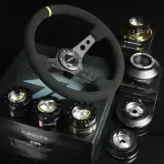 NRG 180H HUB+GEN 1.5 QUICK RELEASE+3"DEEP DISH STEERING WHEEL SUEDE W/MARKING (for: Porsche)