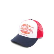 [Dsquared2] Dsquared2-Cappelli Blu Rosso-Uomo OS